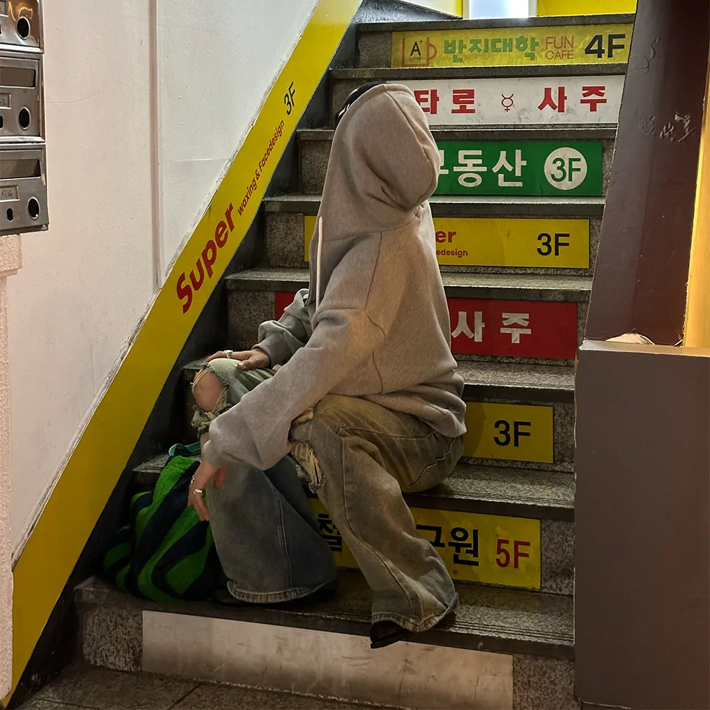 ヴィンテージスリットダメージデニムパンツ