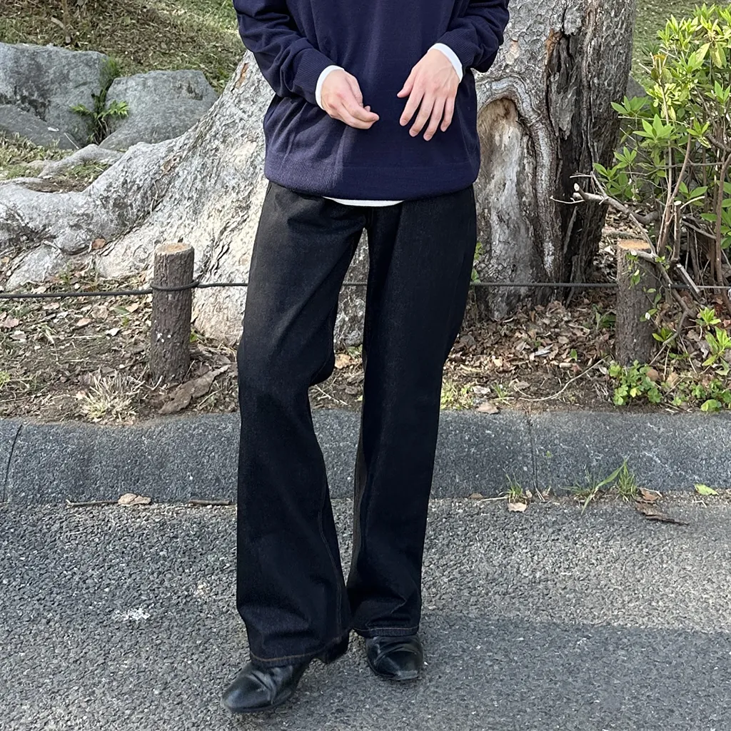ワイドデニムパンツ
