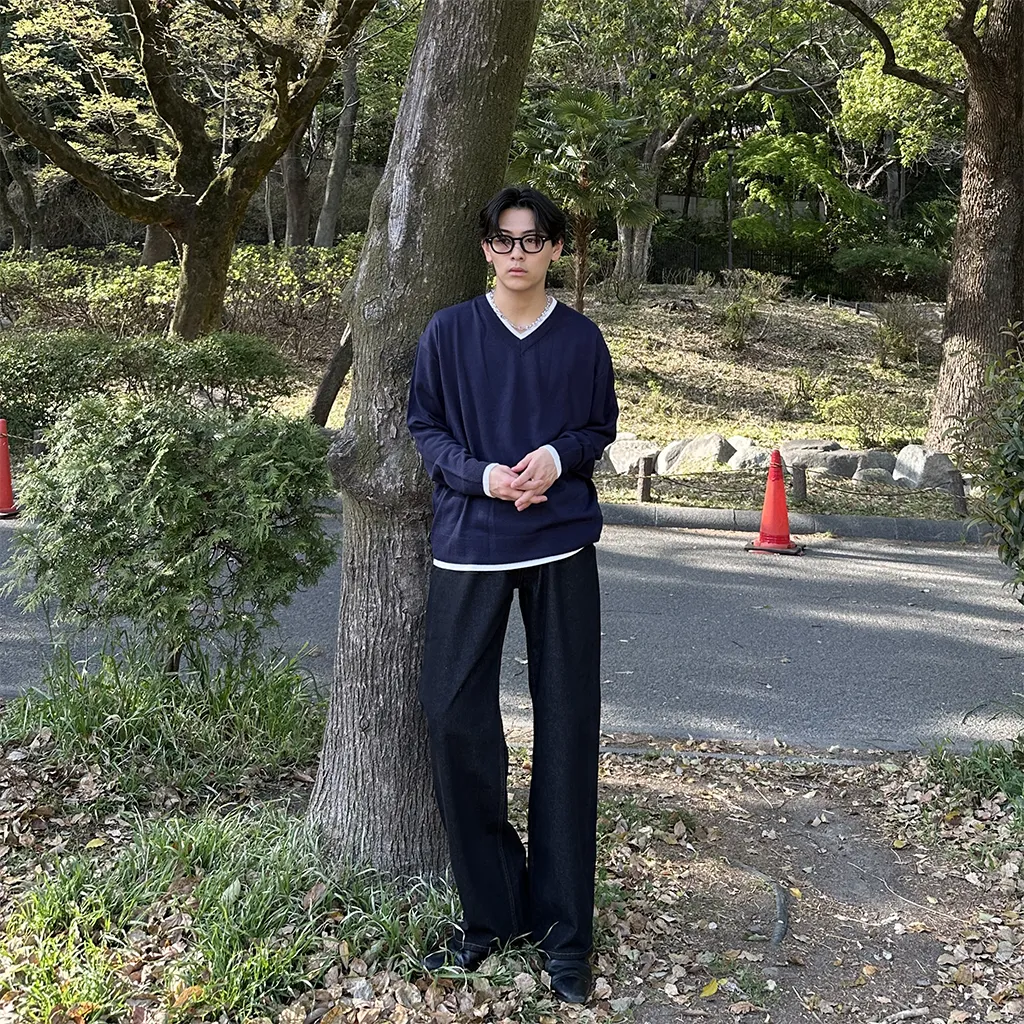 ワイドデニムパンツ