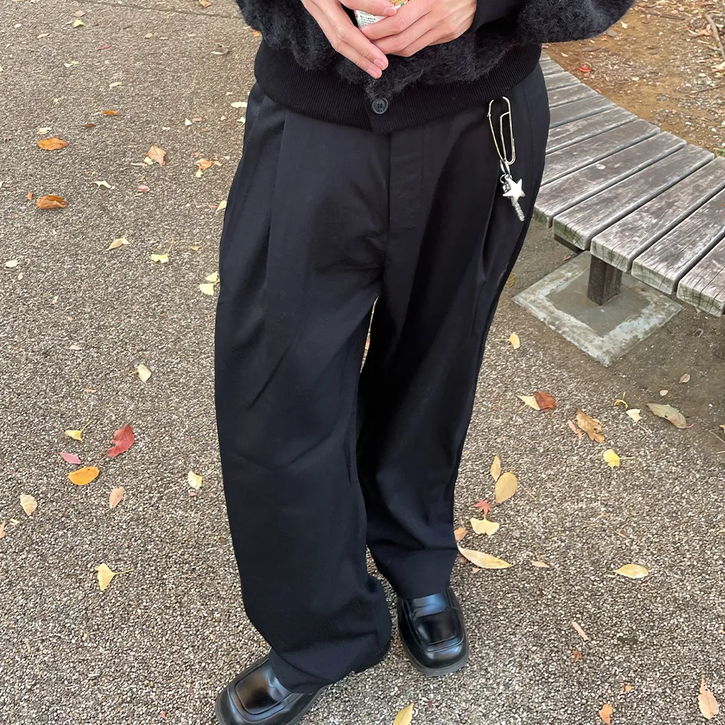 ツータックワイドスラックス
