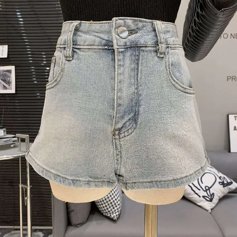 ボトムス デニムパンツ 2色展開 ショート丈 リボン ブルー ホワイト