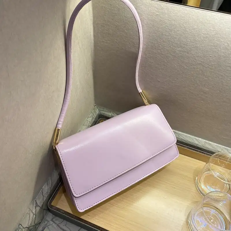 ショルダーバッグ チェーンバッグ PU 通勤 無地 可愛い 綺麗め おしゃれ ブラック ホワイト パープル ダークベージュ