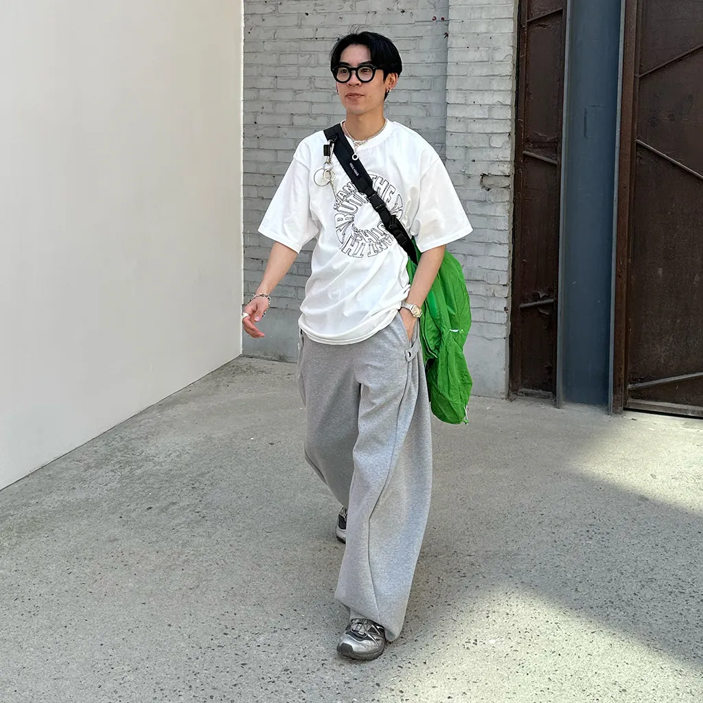 [秋再入荷]サイドポイント2wayスウェットパンツ