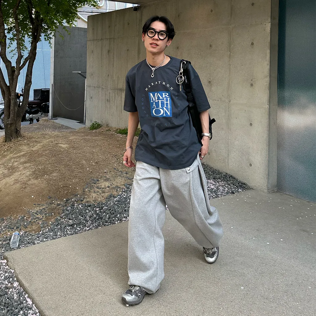 [秋再入荷]サイドポイント2wayスウェットパンツ