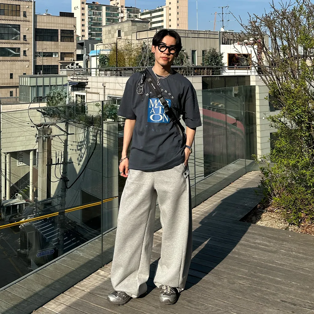[秋再入荷]サイドポイント2wayスウェットパンツ