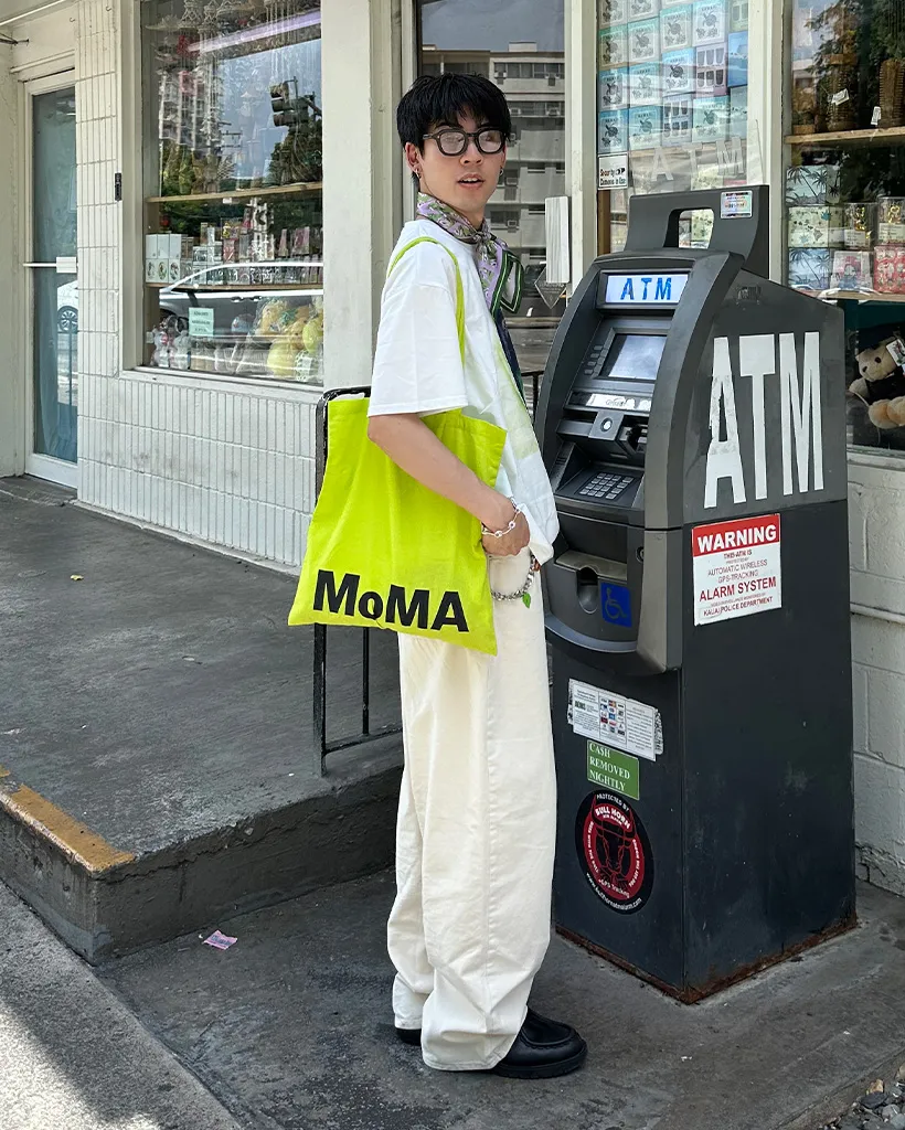 （ユニセックス）コットンワイドパンツ