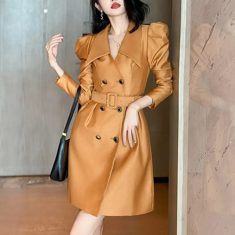 ダブルブレスト 気質UP Aライン ワンピース