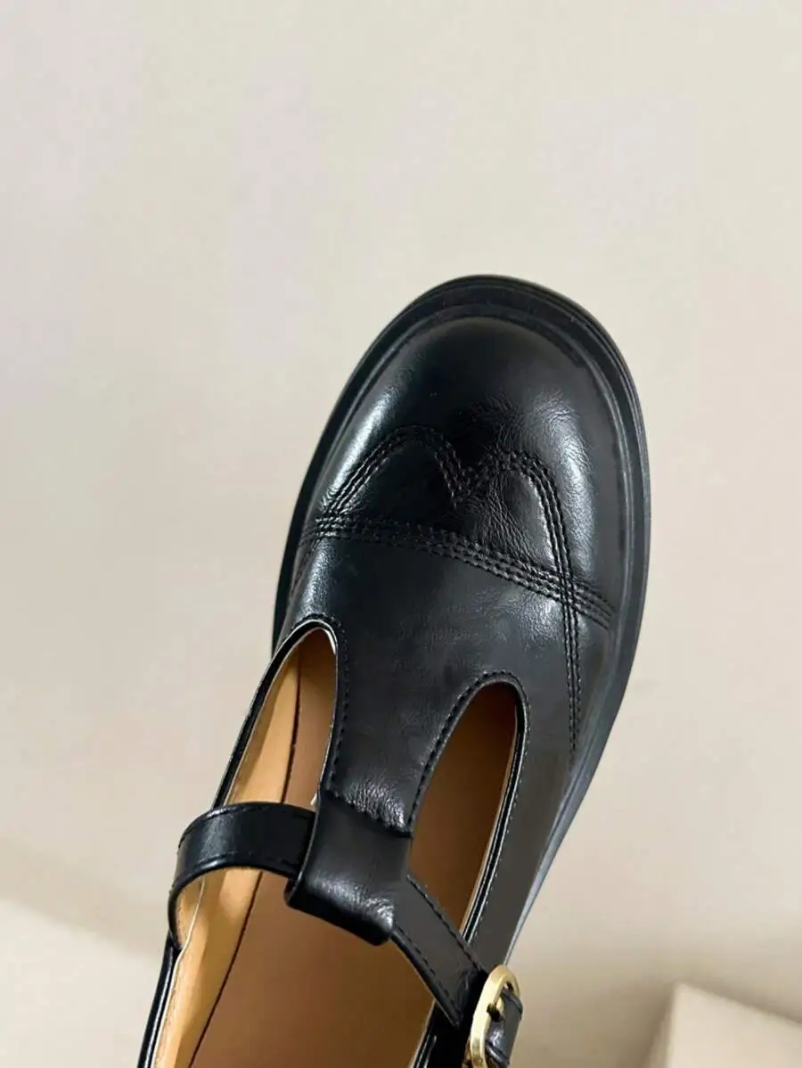 パンプス ローファー ウェッジヒール 防水 金属バックル 刺繍   通勤 シューズ