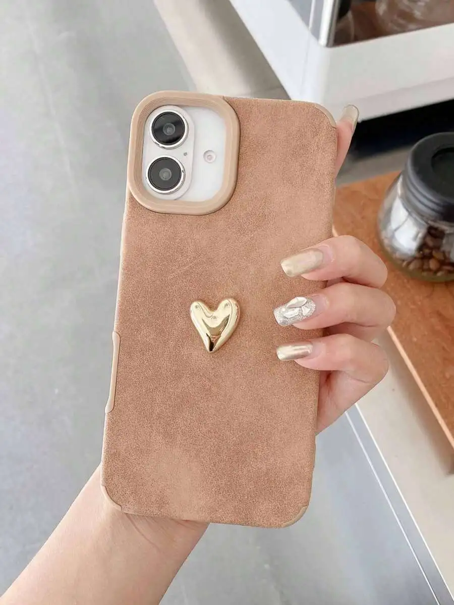 ヴィンテージ ハートデザイン シンプル 落下防止 耐衝撃保護 防水 傷防止 スマホケース