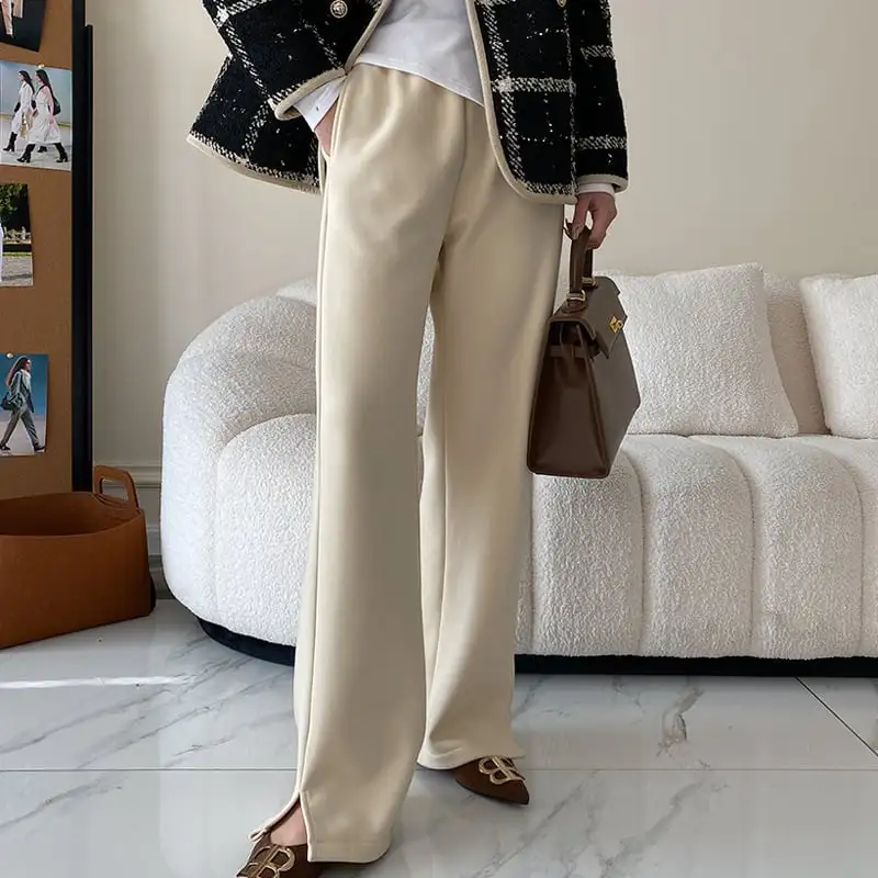 ボトムス フリースパンツ カジュアル 裏起毛 ベージュ ブラック