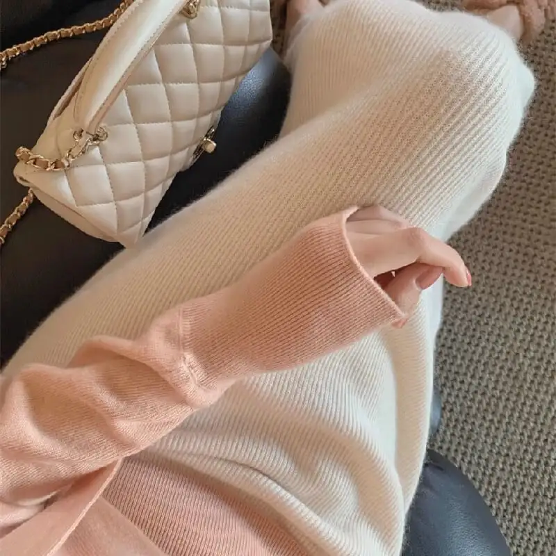 ボトムス スカート 3色展開 ニット エレガント コーヒー色 ベージュ ライトピンク