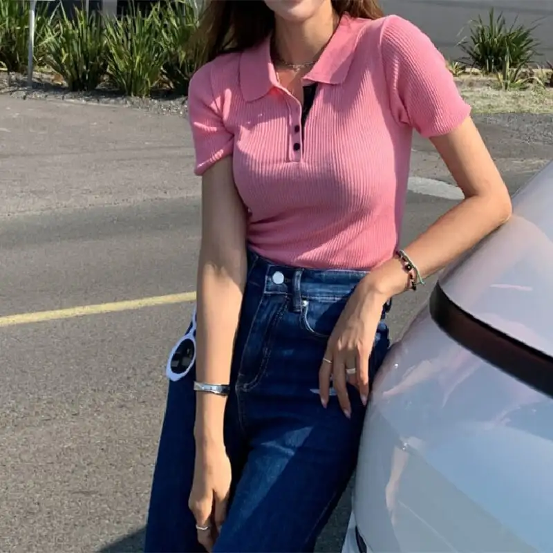 ボトムス デニムパンツ 2色展開 ベルボトム ハイウエスト ダークブルー ライトブルー