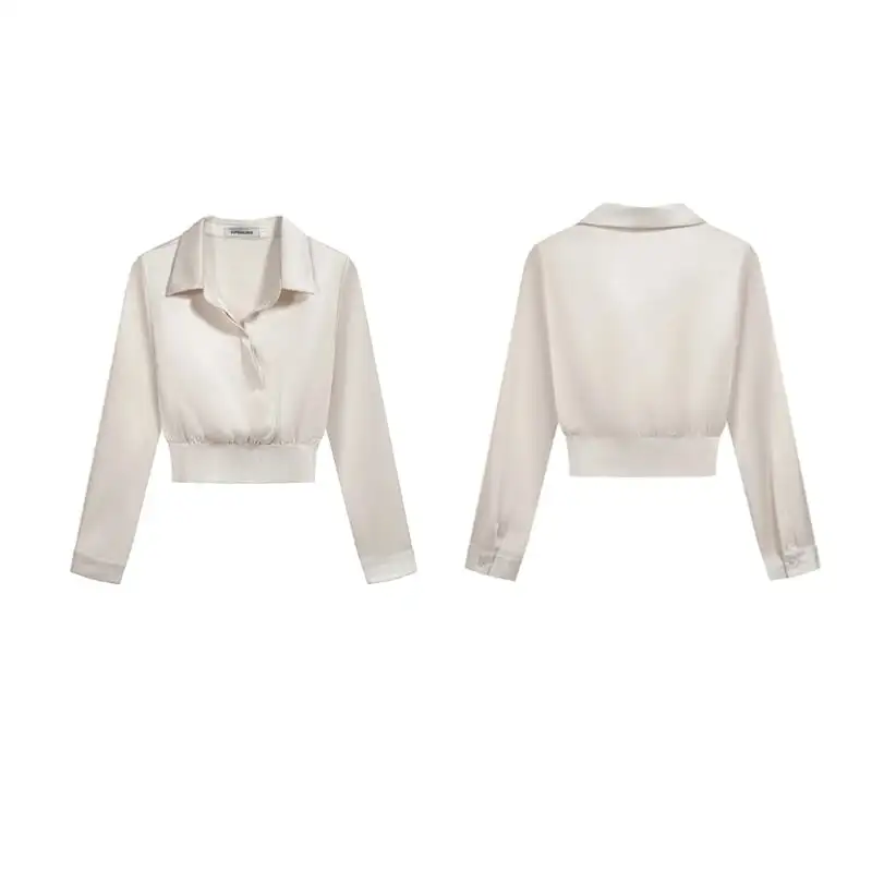 セットアップ トップス+スカート 気質溢れる 落ち感 長袖 ベージュ