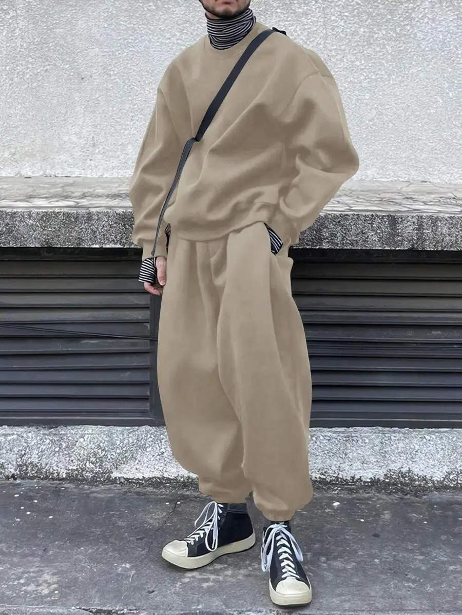 メンズ 無地 スウェットシャツ  スウェットパンツ  セット カジュアル