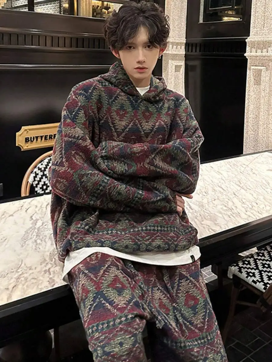 スウェットセットアップ メンズ 長袖 フード付き プルオーバー パーカー パンツ セットアップ