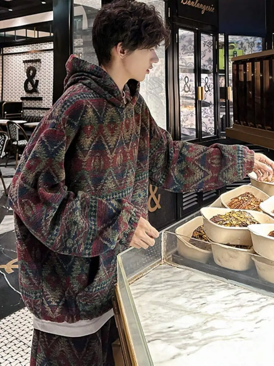 スウェットセットアップ メンズ 長袖 フード付き プルオーバー パーカー パンツ セットアップ