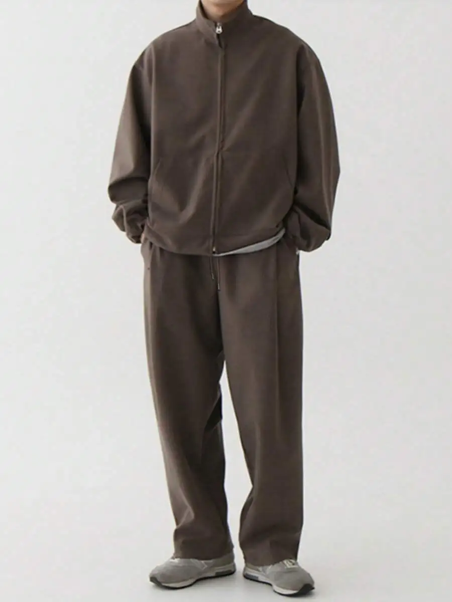 カジュアル 無地 スウェットシャツ パンツ 2点セット