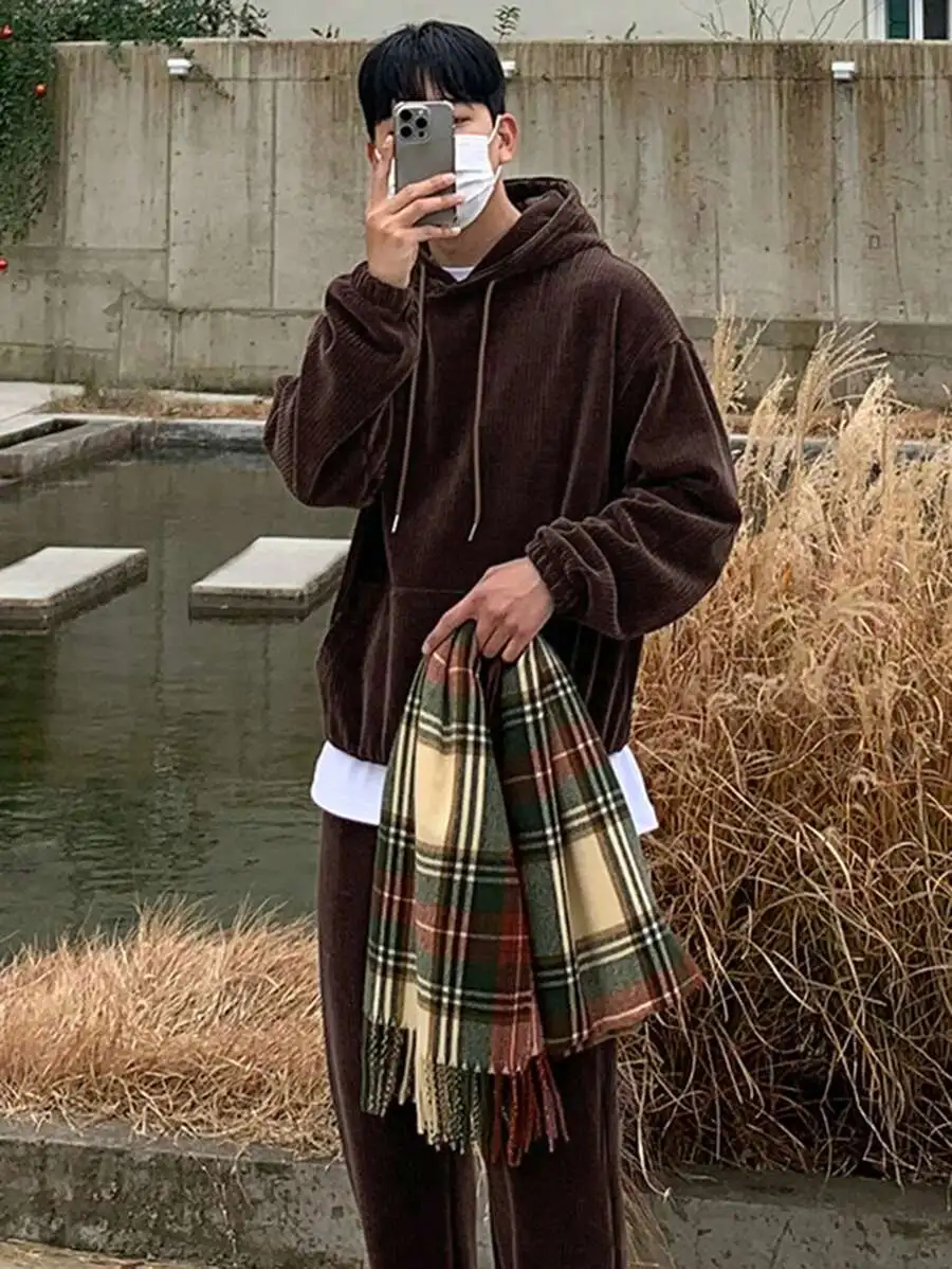 無地 長袖 パーカー スウェットパンツ カジュアル 二点セット