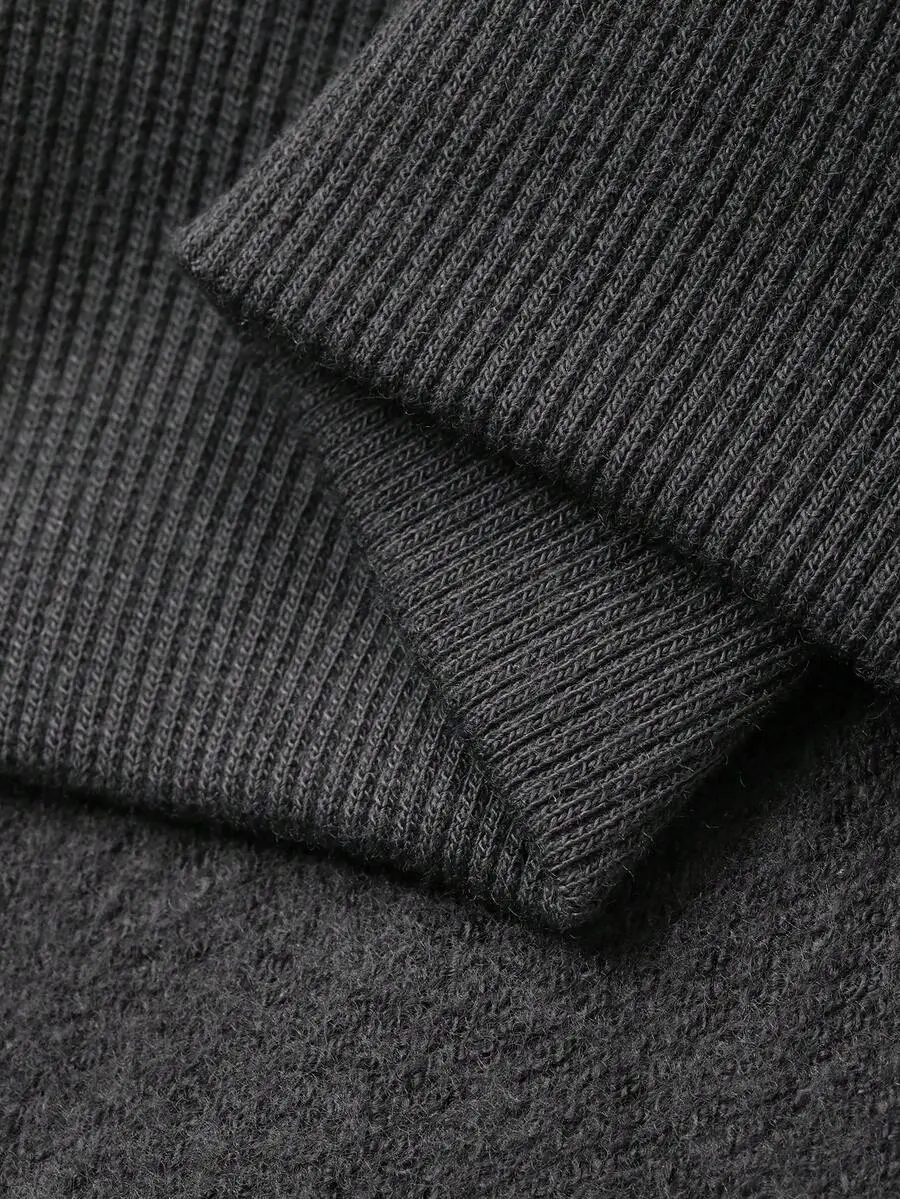 メンズ レター刺繍 パーカー セット ダークグレー