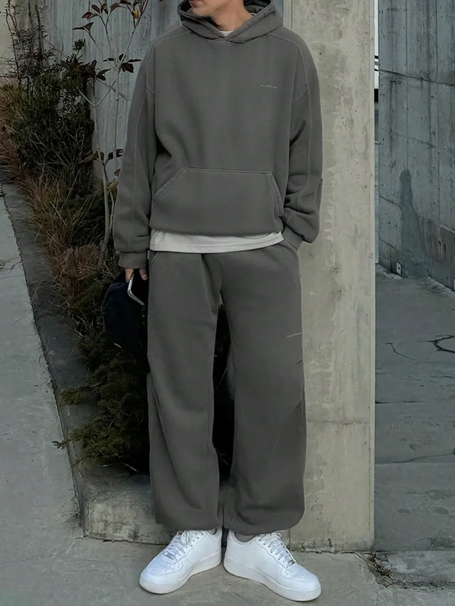 ルーズ メンズ  裏地付き パーカー セット