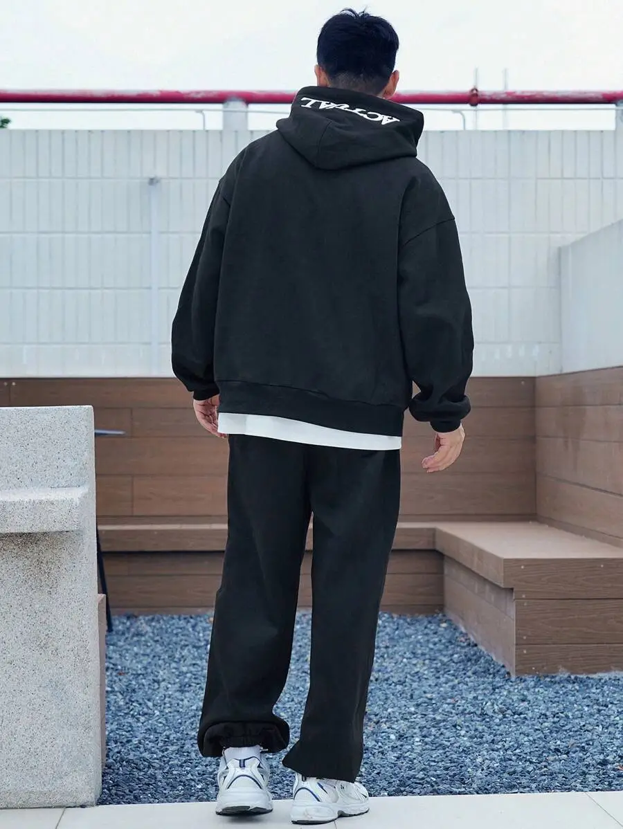 メンズ レター 刺繍 スウェットシャツ セット