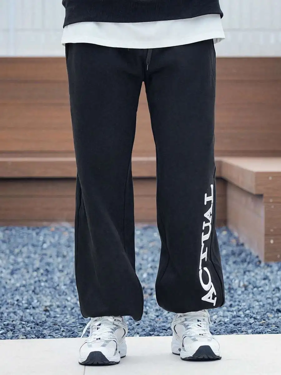 メンズ レター 刺繍 スウェットシャツ セット