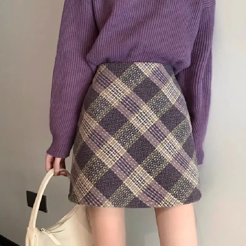 ボトムス スカート ミニスカート 2色展開 カジュアル チェック柄