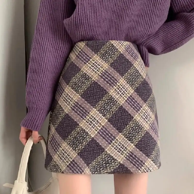 ボトムス スカート ミニスカート 2色展開 カジュアル チェック柄