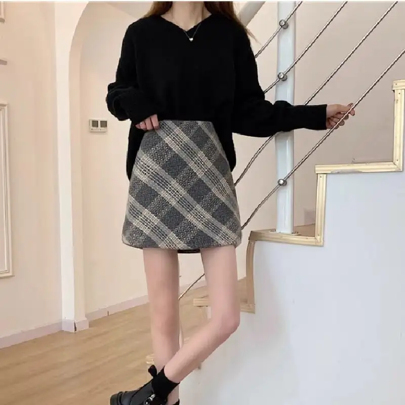 ボトムス スカート ミニスカート 2色展開 カジュアル チェック柄