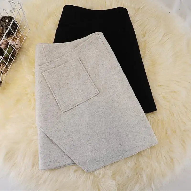 ボトムス スカート 2色展開 ミニスカート ベージュ ブラック