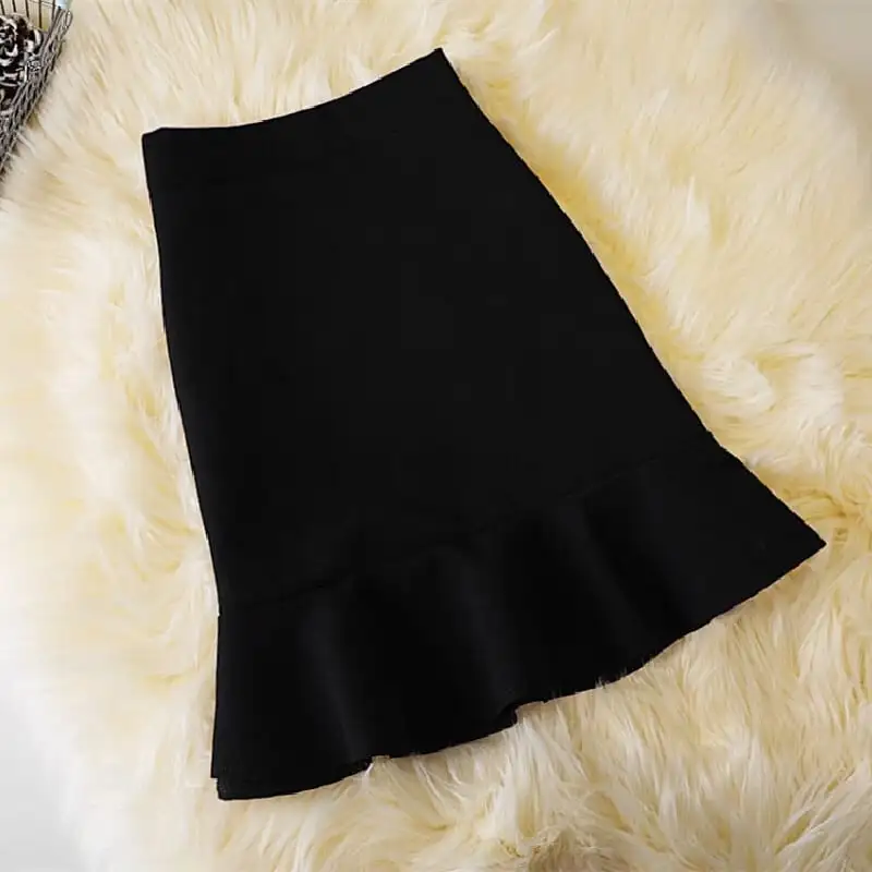 ボトムス スカート 4色展開 ミニスカート ペプラム