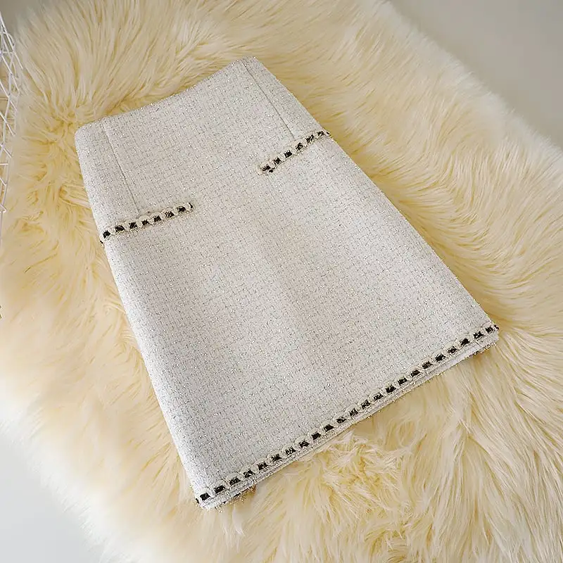 ボトムス スカート 2色展開 ミニスカート ツイード 気質満点