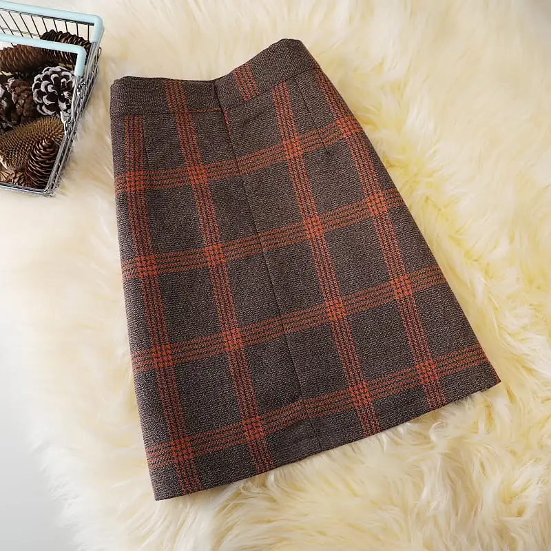 ボトムス スカート 2色展開 ミニスカート チェック柄 気質満点 通勤