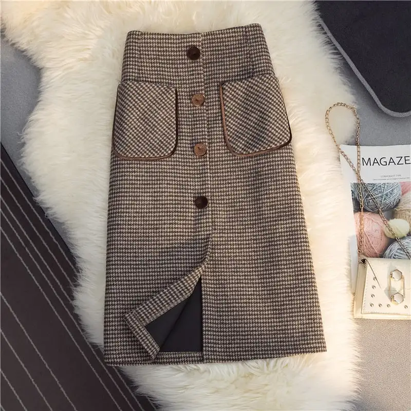 ボトムス スカート 気質満点 ウール エレガント 細見せ 高品質 魅せられる