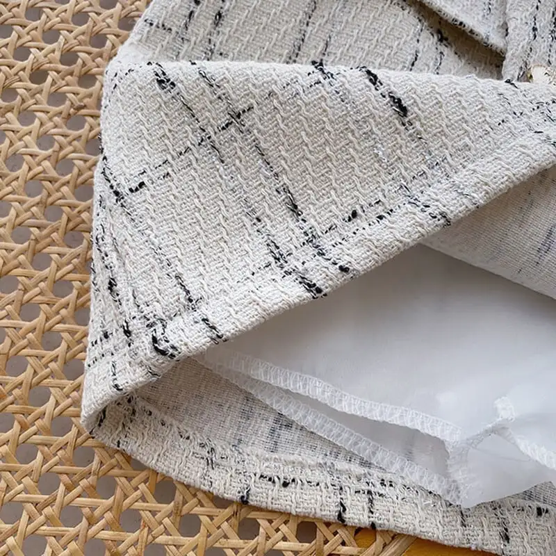 ボトムス スカート チェック柄 不規則 ハイウエスト