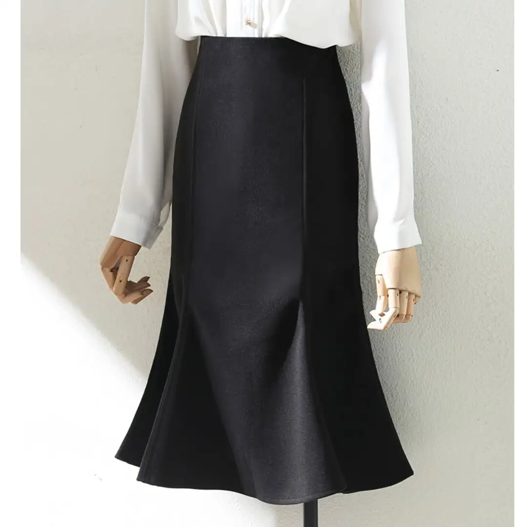 ボトムス スカート 2色展開 フィッシュテール 気質満点 通勤
