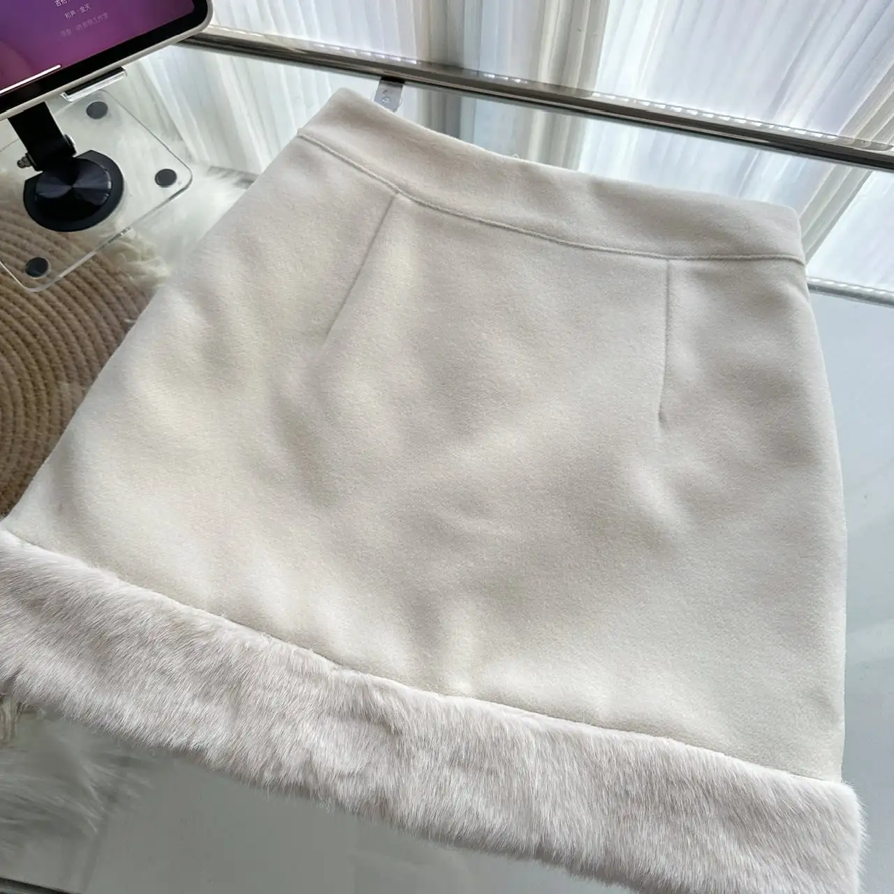 セットアップ マント+スカート スウィート 綿入れ 長袖 毛玉