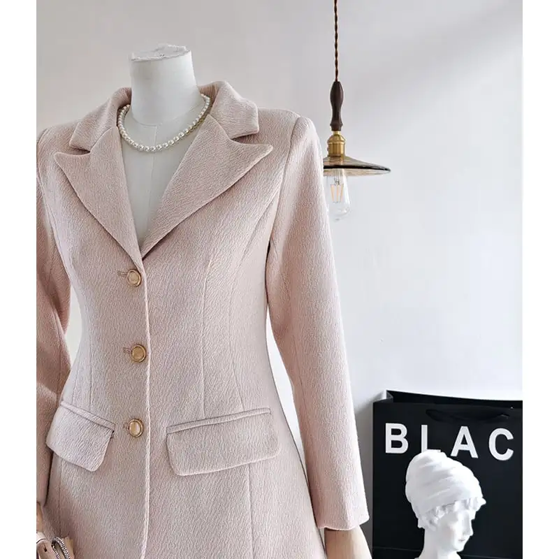 セットアップ ジャケット+スカート スーツ デザイン感 長袖