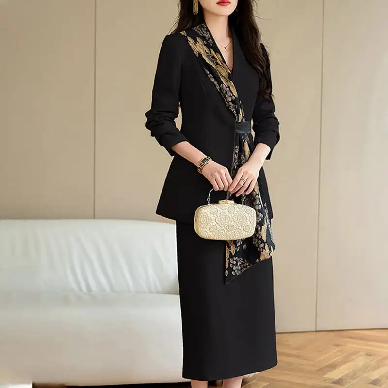 セットアップ ジャケット+スカート 2色展開 フェミニン 通勤