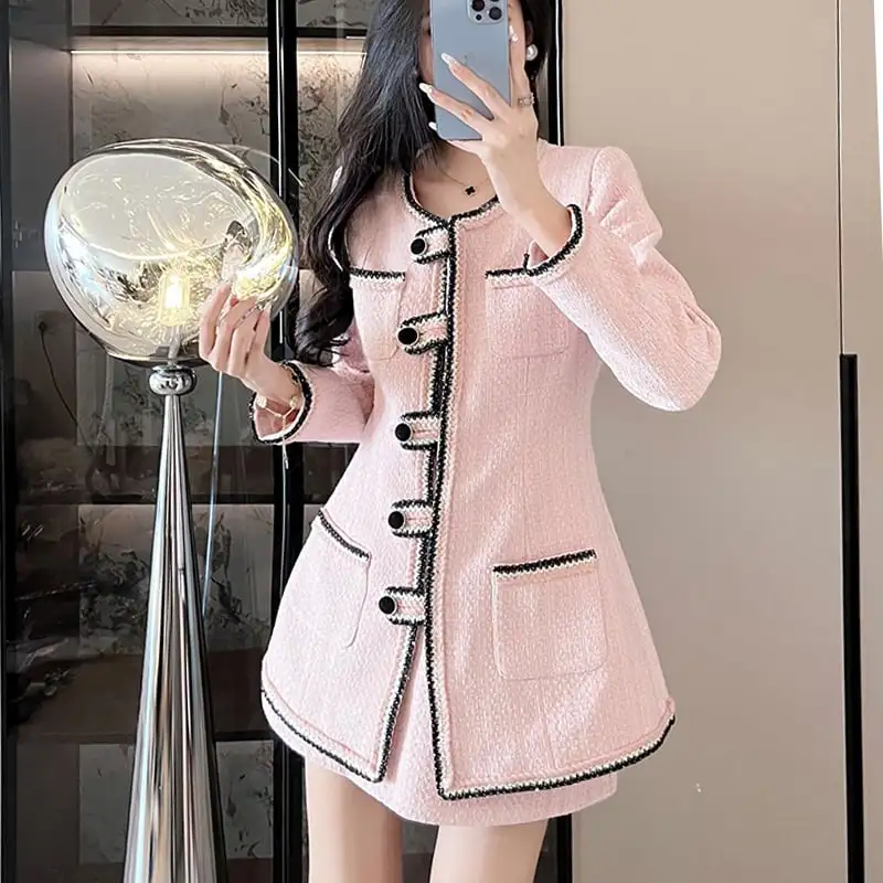 セットアップ トップス+スカート スウィート 長袖 デザイン感