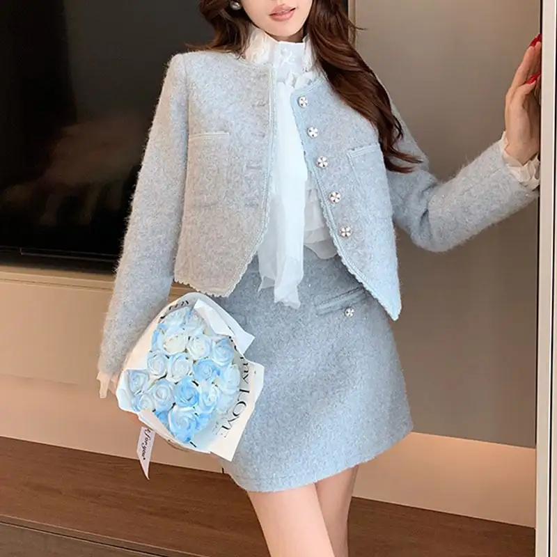 セットアップ ジャケット+スカート 長袖 気質溢れる