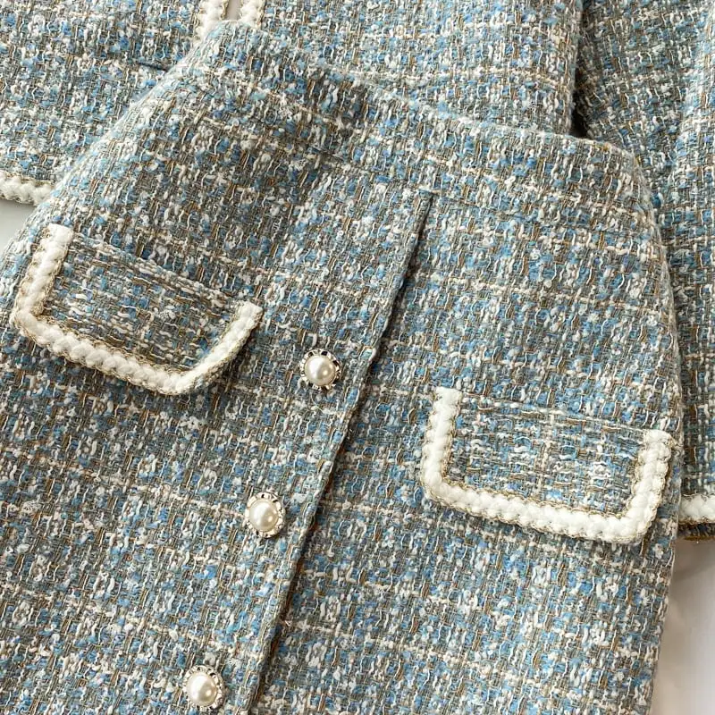 セットアップ ジャケット+スカート ツイード 綺麗め エレガント 気質