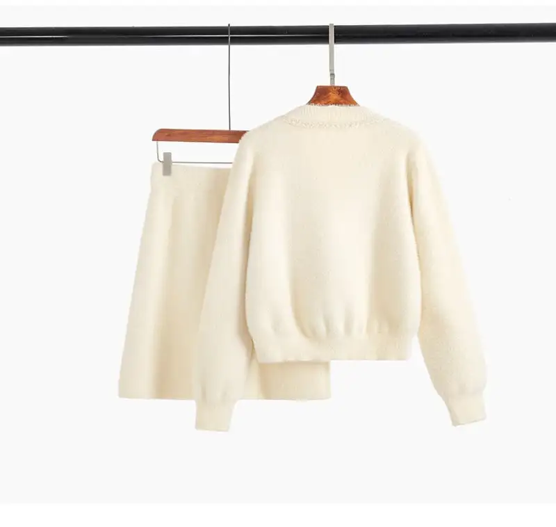 セットアップ トップス+スカート 通勤 Vネック フェミニン