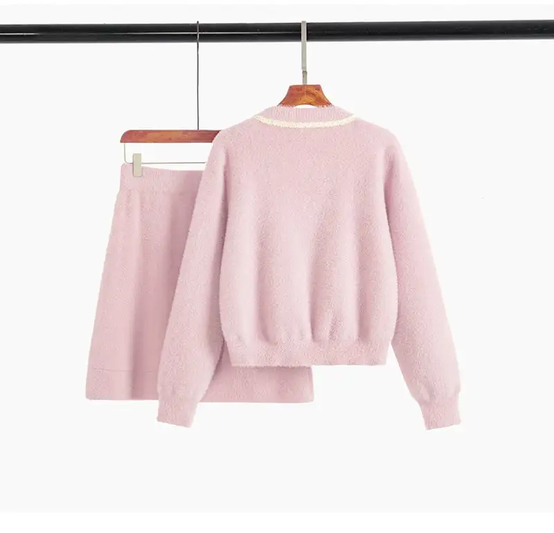 セットアップ トップス+スカート エレガント OL Vネック