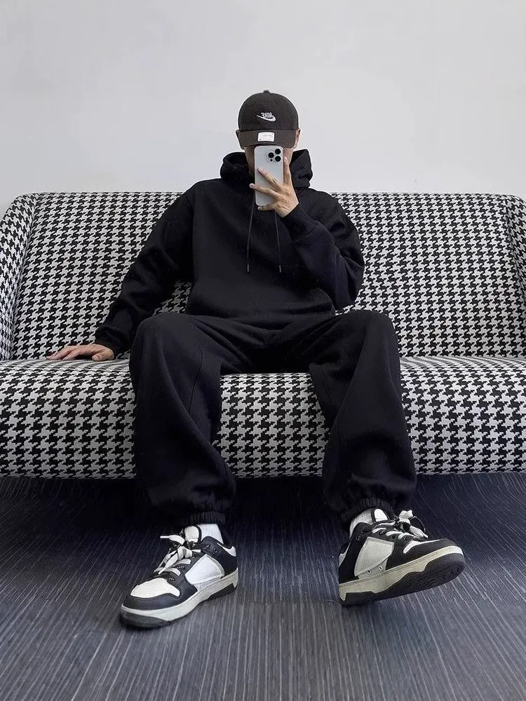 セットアップ シンプル ルーズ カジュアル トレーナー＋長ズボン