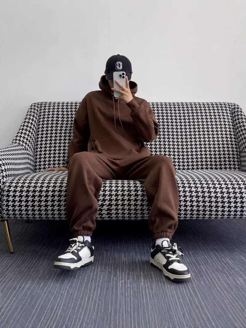 セットアップ シンプル ルーズ カジュアル トレーナー＋長ズボン