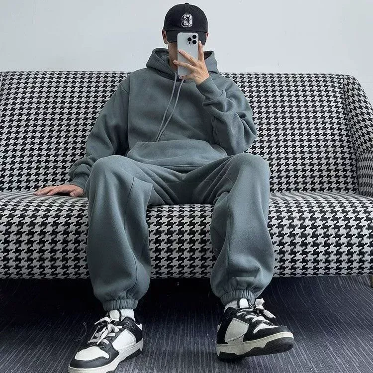 セットアップ シンプル ルーズ カジュアル トレーナー＋長ズボン