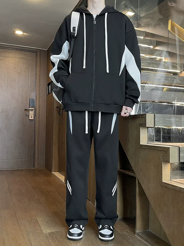 セットアップ トレンド カジュアル ルーズ シンプル アウター カジュアルパンツ