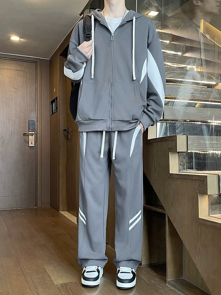 セットアップ トレンド カジュアル ルーズ シンプル アウター カジュアルパンツ