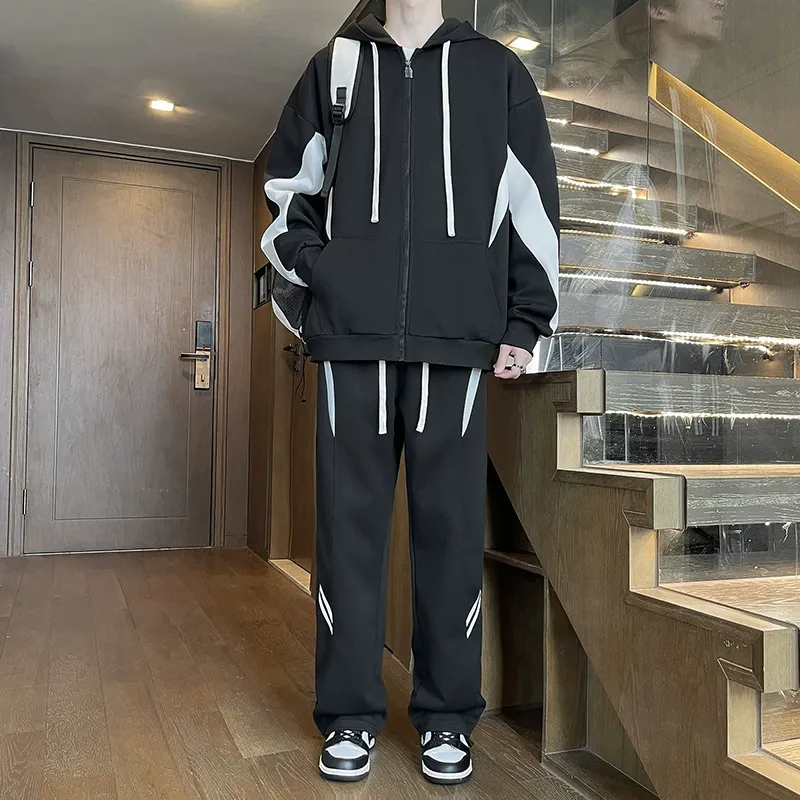 セットアップ トレンド カジュアル ルーズ シンプル アウター カジュアルパンツ